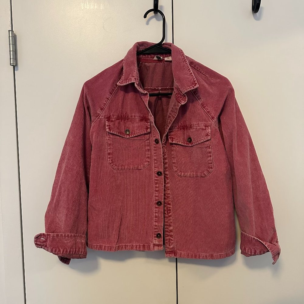 Pink Corduroy Jacket - Size Small